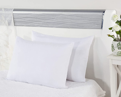 Welspun Polyester Fibre Solid Sleeping Pillow Pack of 2(White)