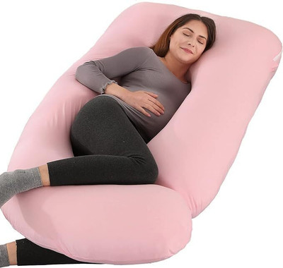 ag pro comfort Polyester Fibre Solid Pregnancy Pillow Pack of 1(Pink)