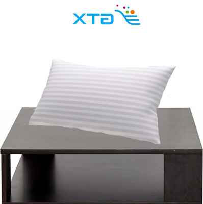 GTX Premium pillow Microfibre Stripes Sleeping Pillow Pack of 1(White)