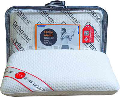 orthomedic Elegance Memory Foam Abstract Orthopaedic Pillow Pack of 1(White)