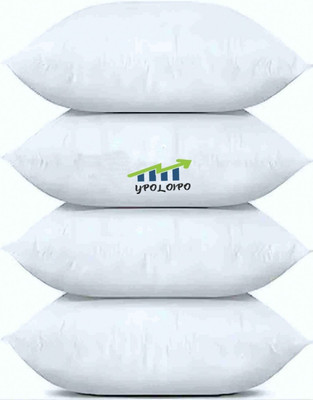 Urmila Creation LUXURY Polyester Fibre Solid Sleeping Pillow Pack of 4(White)