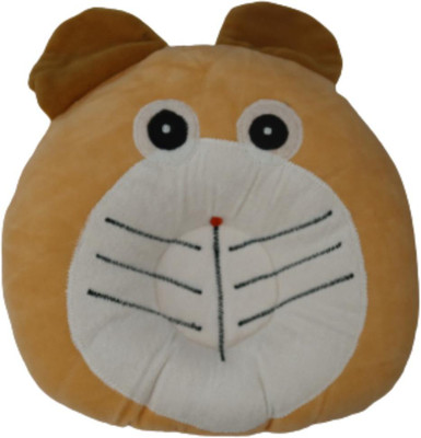 FAIRBIZPS Cat Design Soft Cotton Baby Pillow Memory Foam Animals Baby Pillow Pack of 1(Light Brown)