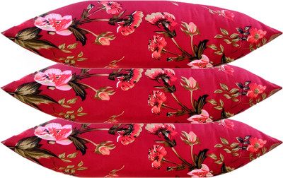 Changers Microfibre Floral Sleeping Pillow Pack of 3(Maroon)