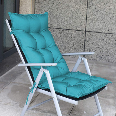 Mom's Moon Polyester Fibre Solid Chair Pad Pack of 1(Light Blue)