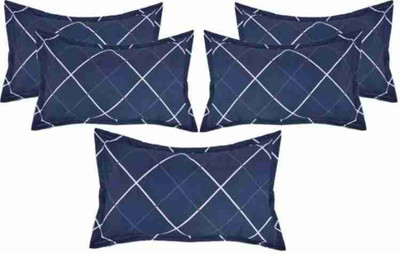 fulffystyl Microfibre Sleeping Pillow Pack of 5 Floral luxury(Blue)