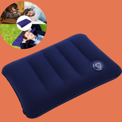 Naosucura Air Travel Pillow Pack of 1 Solid NaosuCura Quick Repose(Blue)