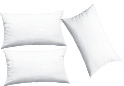RACCOON Microfibre Sleeping Pillow Pack of 3 Solid Soft(White)
