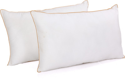 cruze comforters Microfibre Solid Sleeping Pillow Pack of 2(White)