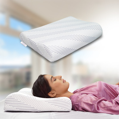 RINIPO Cotton Solid Orthopaedic Pillow Pack of 1(Grey)