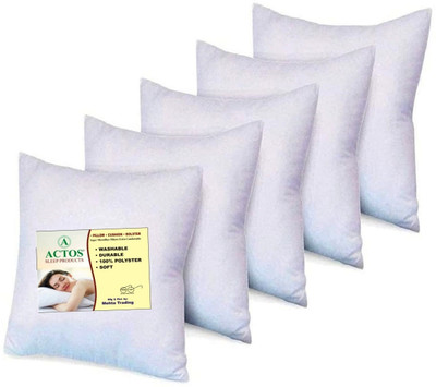 ACTOS Microfibre Solid Cushion Pack of 5(White2)