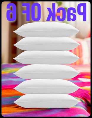 Urmila Creation White Pillow 6 Microfibre Solid Sleeping Pillow Pack of 6(White)