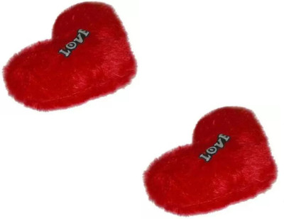 MGT CREATION Cotton Solid Cushion Pack of 2(Red)