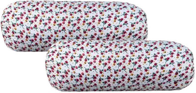 PALVIT Microfibre Abstract Bolster Pack of 2(Multicolor)