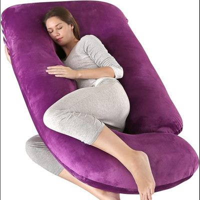 Mojo J SHAPE Microfibre Solid Pregnancy Pillow Pack of 1(WINE)