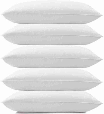 YPOLOIPO LUXURY Polyester Fibre Abstract Sleeping Pillow Pack of 5(White)