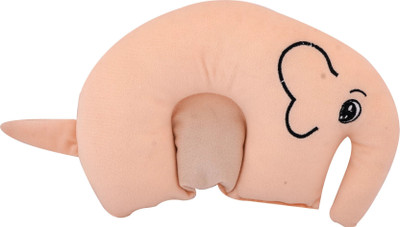 Ducudu New Born Elephant Shape Mustard Seeds Animals Baby Pillow Pack of 1(Peach)