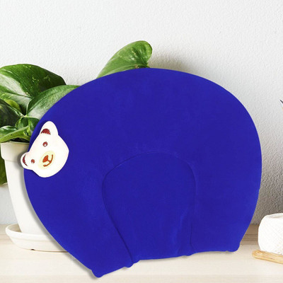 KidVibe Foam Baby Pillow Pack of 1 Animals BABY SEED PILLOW, Pillow for Newborn Baby-Round Head Shaping Pillow, 0-12 Months(Blue)