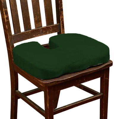 PUMPUM Memory Foam Solid Chair Pad Pack of 1(Green)