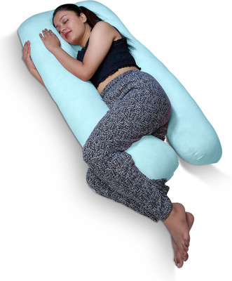KWALITY DREAMS Microfibre Solid Pregnancy Pillow Pack of 1(Blue)