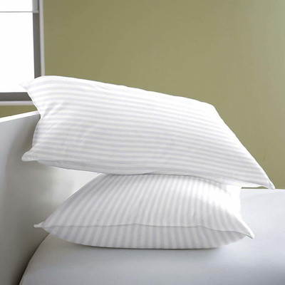 RACCOON Microfibre Solid Sleeping Pillow Pack of 2(White)