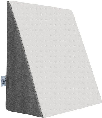 GADDA CO Wedge Pillow Memory Foam Solid Sleeping Pillow Pack of 1(White & Grey)