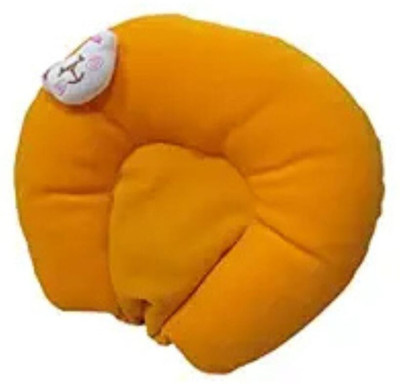 Fashion Overseas Cotton Baby Pillow Pack of 1 Solid Newborn Mustard Seed Support Infant Rai Pillow(Yellow)