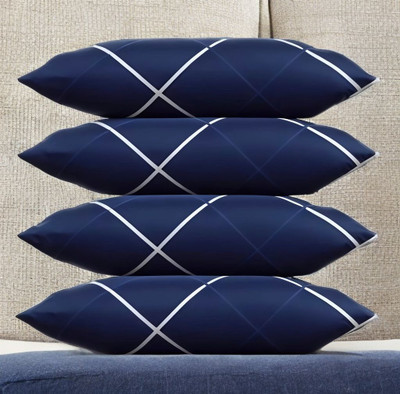 Urmila Creation Polyester Fibre Sleeping Pillow Pack of 4 Solid LUXURY(Blue)