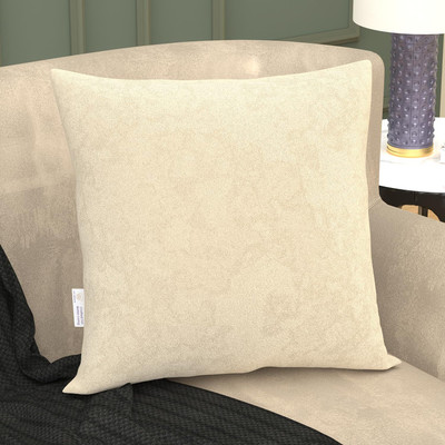 MY ARMOR Microfibre Pillow, Cushion for Sofa, Soft, Fluffy For Comfort & Back Support Microfibre Solid Cushion Pack of 1(Cream)