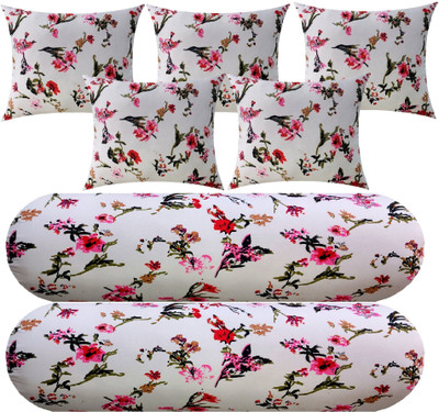 Changers Microfibre Bolster Pack of 7 Floral(White)