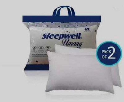 Sleepwell Microfibre Sleeping Pillow Pack of 2 Solid Pillow Set || Comfort And Support Pillow(White)