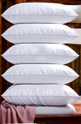 GUNVAR INDIA PRIVATE LIMITED LUXURY Polyester Fibre Abstract Sleeping Pillow Pack of 5(White)