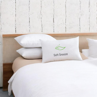 SOFT SNOOZE Microfibre Sleeping Pillow Pack of 3 Solid Soft Luxury(White)
