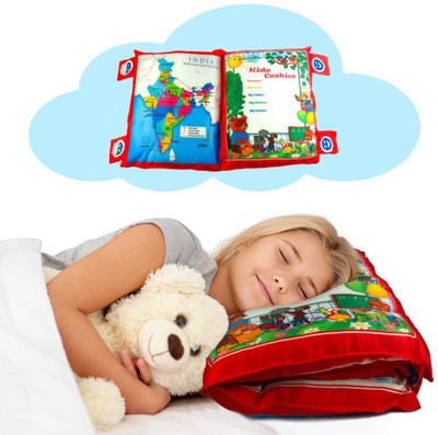 Sharvil Cotton Baby Pillow Pack of 1 Alphanumeric Learning Pillow(Red)