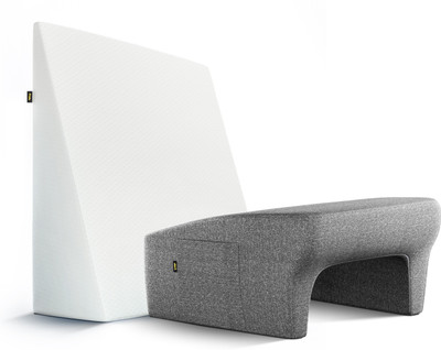 Frido Lap Desk Pillow & Wedge Cushion Combo Memory Foam Solid Body Pillow Pack of 2(Grey & White)