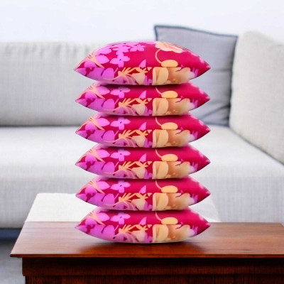 GZZZSD Microfibre Sleeping Pillow Pack of 6 Solid(PINKE)