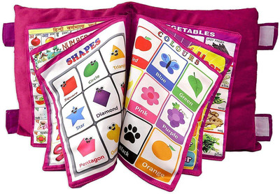 VD Enterprise Cotton Baby Pillow Pack of 1 Animals, Floral, Birds, Alphanumeric(Pink)