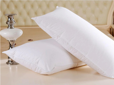 Greenery Soft Polyester Fibre, Cotton Solid Sleeping Pillow Pack of 2(White)