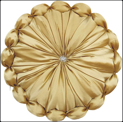 RACCOON Decorative Touch Microfibre Solid Cushion Pack of 1(Gold)