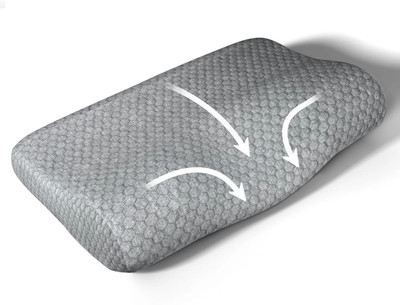 AGEasy Cervical Pillow Memory Foam Solid Orthopaedic Pillow Pack of 1(Dark Grey)