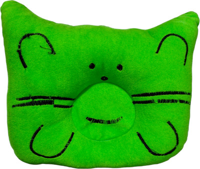 MeeZone Microfibre Animals Baby Pillow Pack of 1(Green)