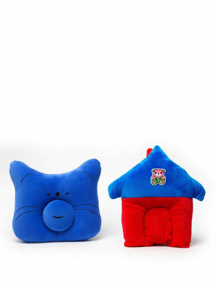 Trivika And Sons Mustard Seeds Baby Pillow Pack of 2 Solid(Blue, Red)
