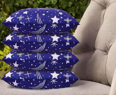 YPOLOIPO LUXURY Polyester Fibre Solid Sleeping Pillow Pack of 4(Blue)