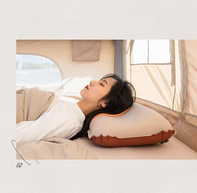 KT Mart 3D Sponge Pillow Automatic Inflatable Pillow Foam Solid Travel Pillow Pack of 1(Multicolor)