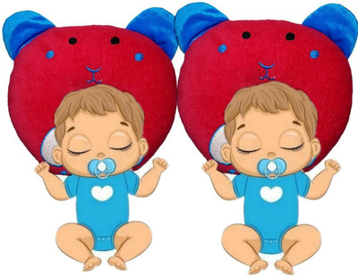 TURIYA Microfibre Baby Pillow Pack of 2 Toons & Characters(Red)