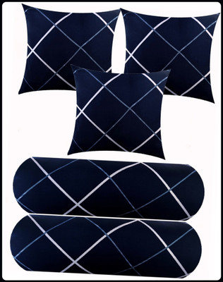 RUSHABH ENTERPRISE Polyester Fibre Abstract Sleeping Pillow Pack of 1(Blue)