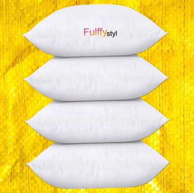 fulffystyl Microfibre Sleeping Pillow Pack of 4 Abstract(White)