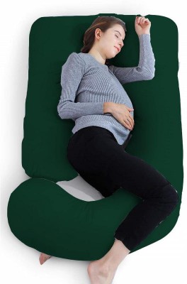 Mom's Moon Upgrade Model Of Pregnancy Pillow Microfibre Solid Pregnancy Pillow Pack of 1(Dark Green)