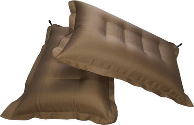 VP Creation Inflatable Air Pillow Air Solid Travel Pillow Pack of 2(Khaki)