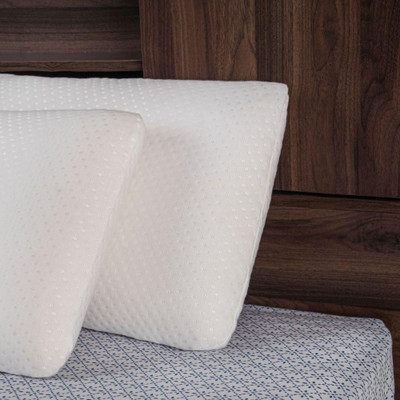 Wakefit Foam Sleeping Pillow Pack of 2 Solid Super Soft(White)