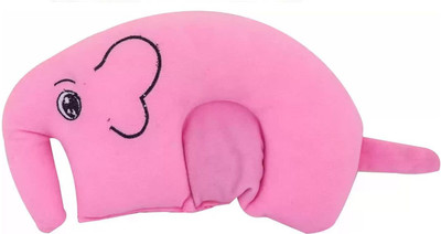 Hellobear Mustard Seeds Baby Pillow Pack of 1 Animals Pillow for Newborn Baby-Round Head Shaping Baby Pillow, 0-12 Months(Pink)